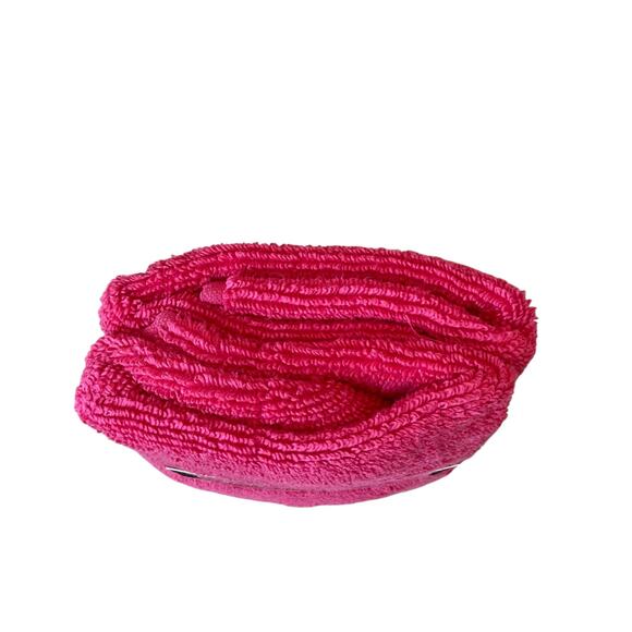 2pc Betsey Johnson Hand Towels 16x26 Hot Pink White Coquette Bow 100% Cotton New - Picture 8 of 11